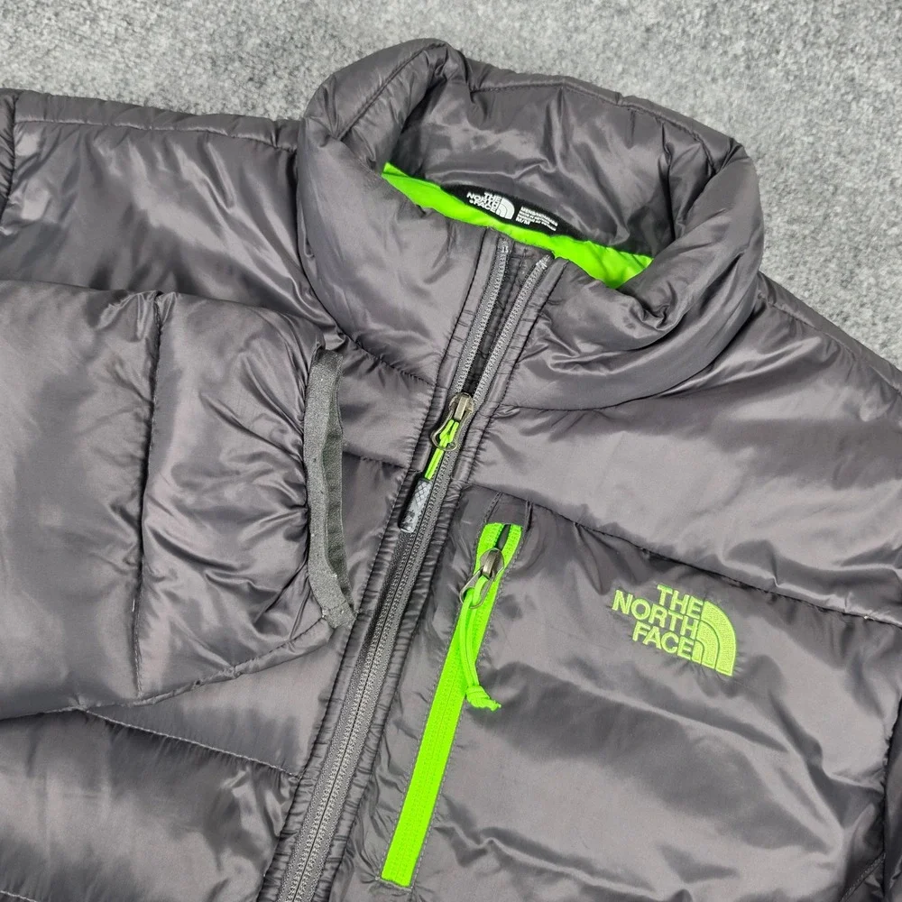 The North Face Aconcagua Puffer Jacket Mens M Black‎ Green 550 Down Insulated